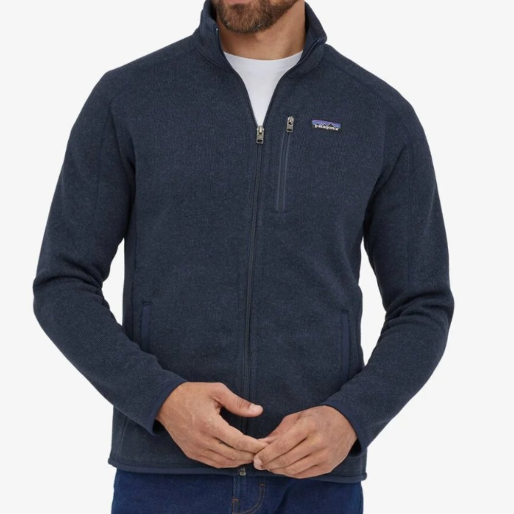 Patagonia Mens Zip up Better Sweater Jacket New Navy Blue Fleece